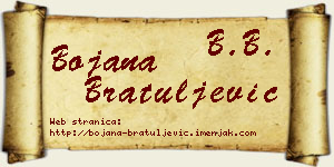 Bojana Bratuljević vizit kartica